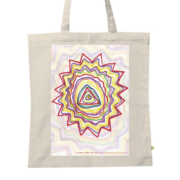 BIO plátěná taška s potiskem THE 4TH BLOCK - CHILDREN: LOVE, HOPE, PEACE