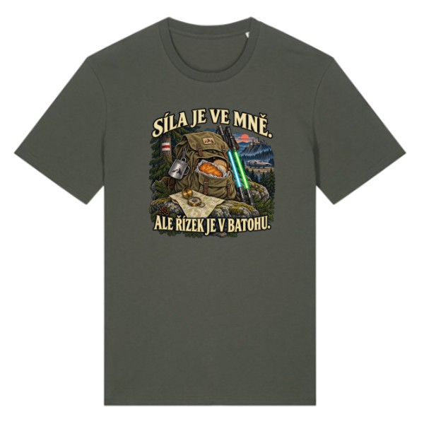 T-shirt The Force is in me, the schnitzel in my backpack