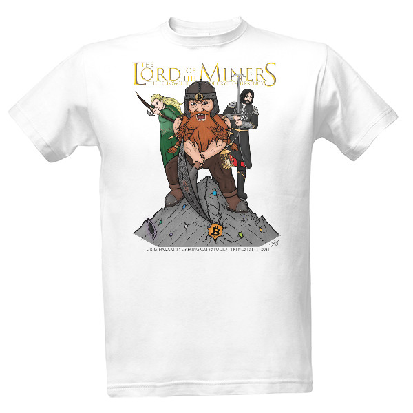 The Lord of the Miners: The Fellowship of the Cryptocurrency T-shirt