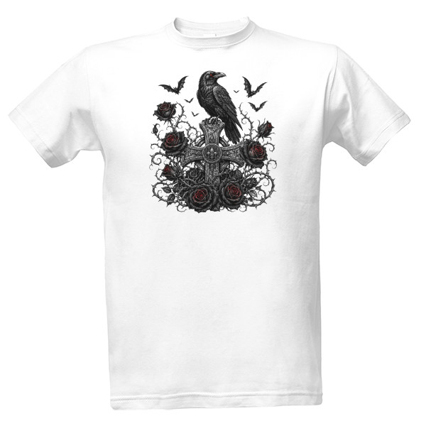 T-shirt The Raven on the Cross – Keeper of the Last Roses