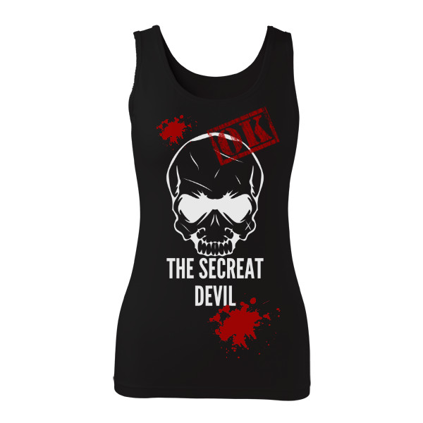 Tričko s potiskem The secreat devil crop top