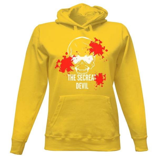Dámská mikina s kapucí s potiskem The secreat devil - mikina dámská TWO