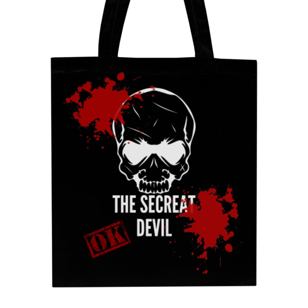 Nákupní taška unisex s potiskem The secreat devil taška OK