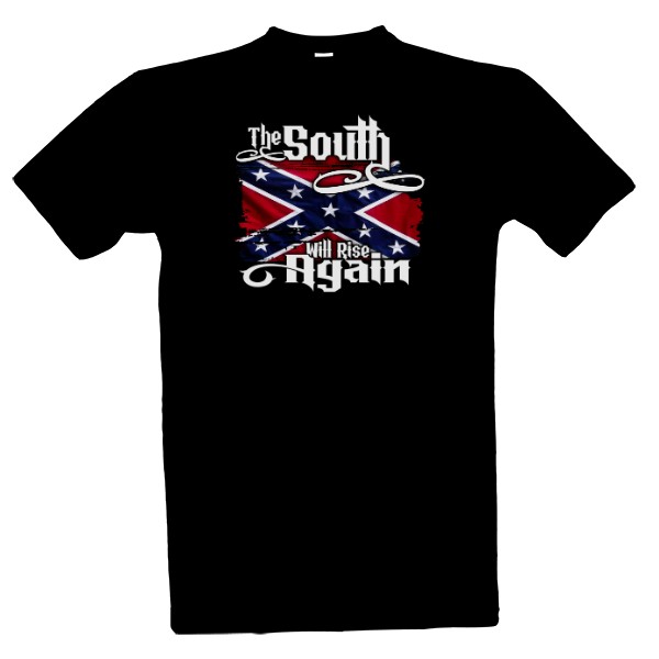 Tričko s potiskem The South Will Rise Again-jižanská vlajka