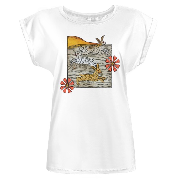 Three hares and a flower