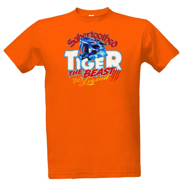 Tričko s potiskem Tiger - Šavlozubý tygr
