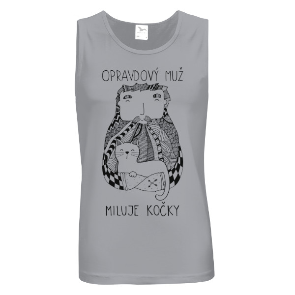 Tričko s potiskem Tílko "opravdový muž"