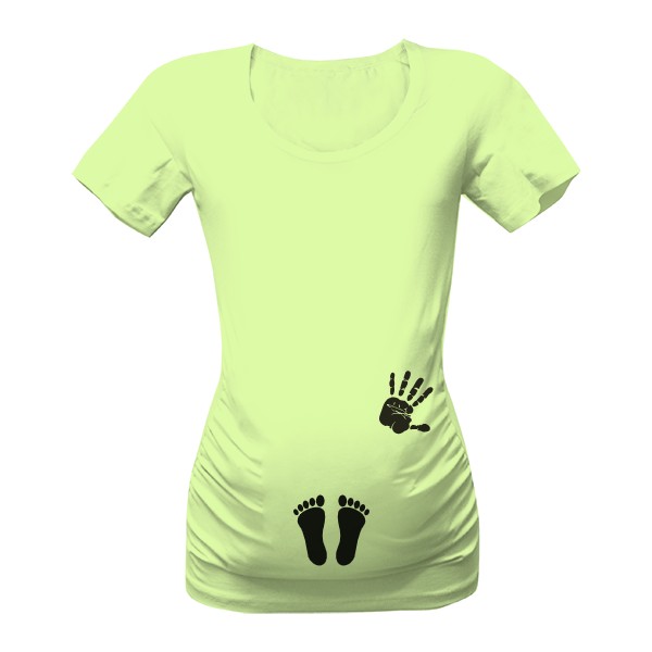 Tričko s potiskem Tílko pro těhulku -  limetkové