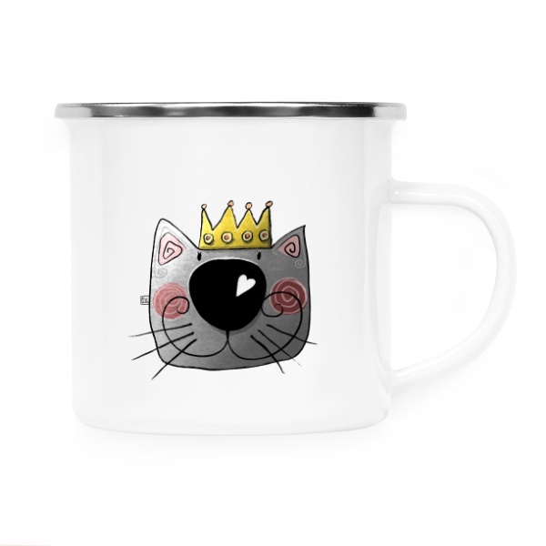 Tin mug royal BooA cat