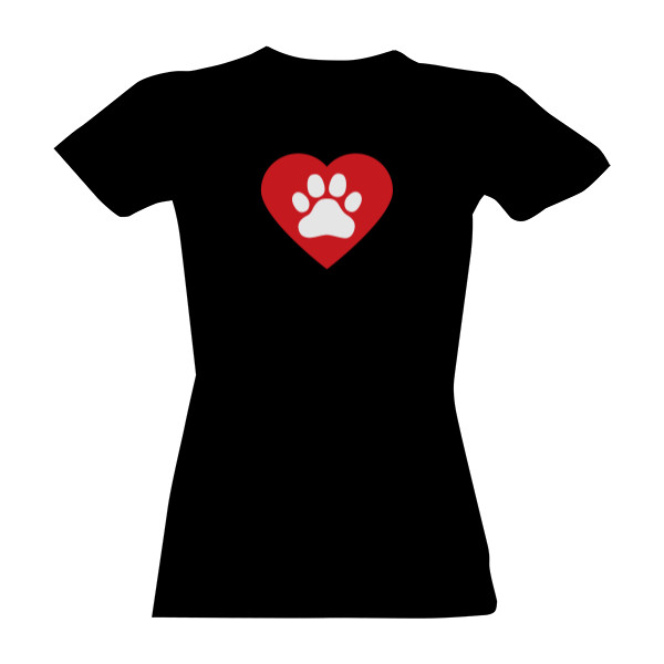 Tričko s potiskem Tričko s tlapkou v srdci