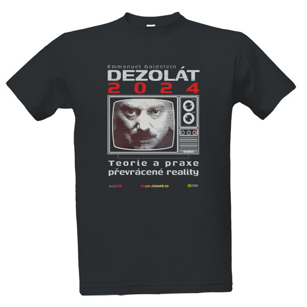 Tričko s potiskem Tmavě šedé Dezolát 2024