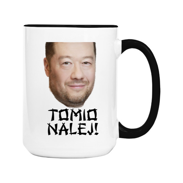 Hrnek velký barevný s potiskem TOMIO NALEJ!