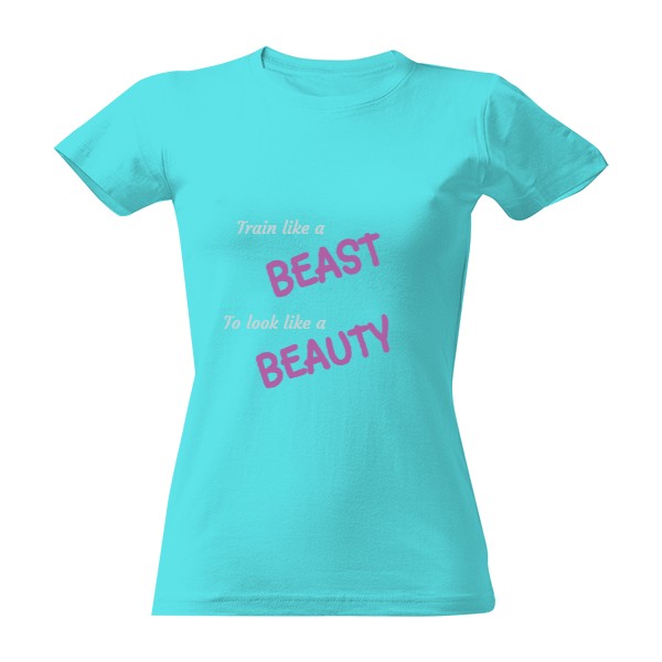 Tričko s potiskem Top Beast&Beauty Atoll blue