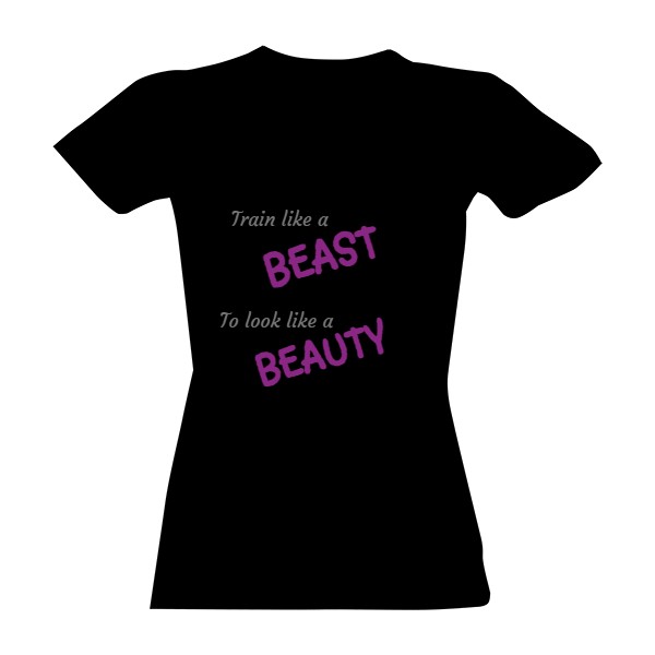 Tričko s potiskem Top Beast&Beauty černý