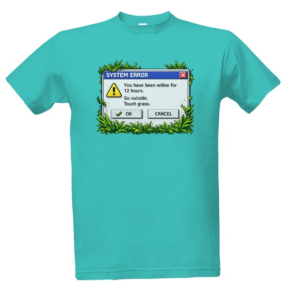 Tričko s potiskem Touch Grass