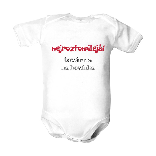 Dětské body  s potiskem Továrna na hovínka