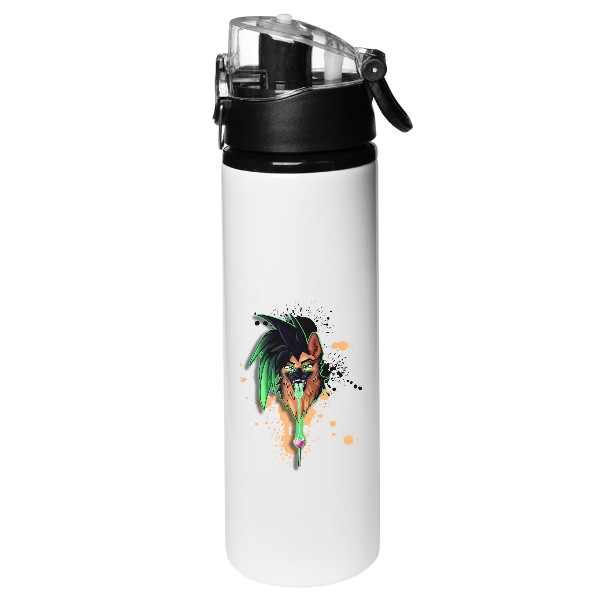 Sportovní kovová láhev  s potiskem Toxic German shepherd II