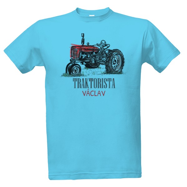 Tričko s potiskem Traktorista - se jménem