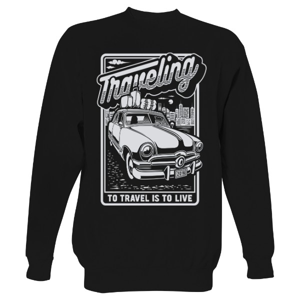 Mikina bez kapuce Unisex s potiskem Traveling Ramirez bez kapuce hip hop