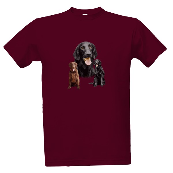 Tričko s potiskem Flat Coated Retriver