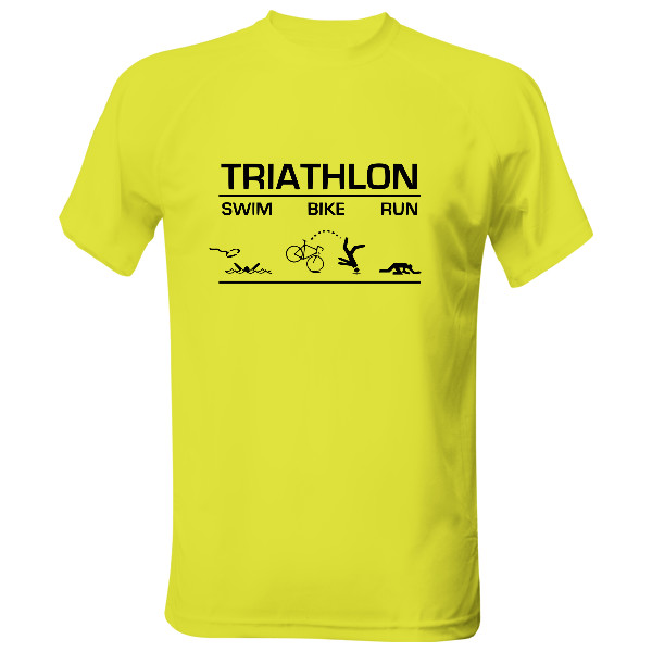 Pánské funkční tričko s potiskem Triathlon nešika - funkční