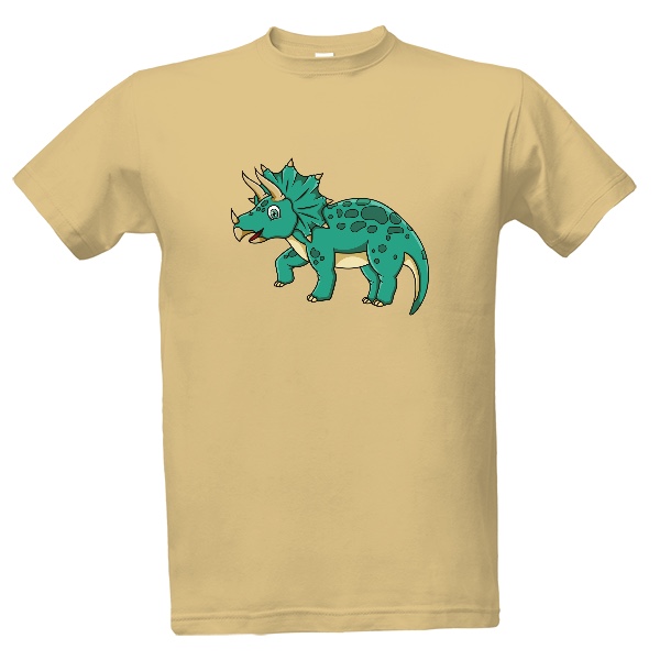 Tričko s potiskem triceratops