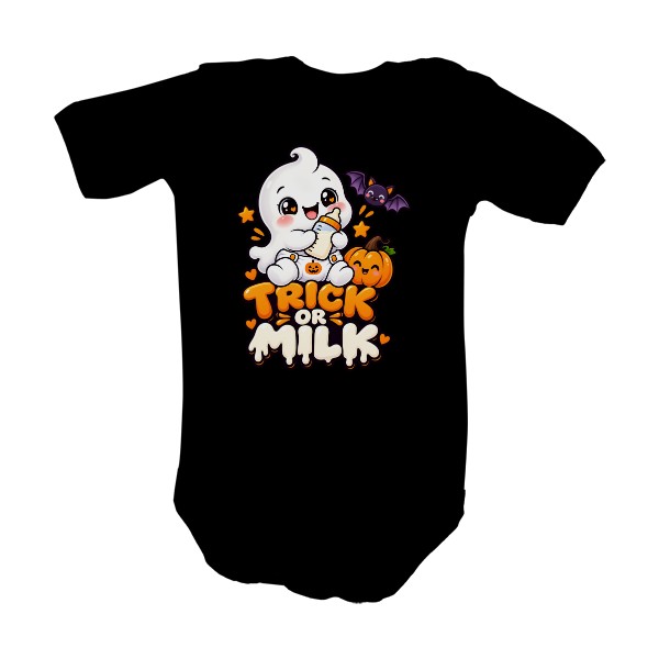 Dětské body  s potiskem Trick or Milk