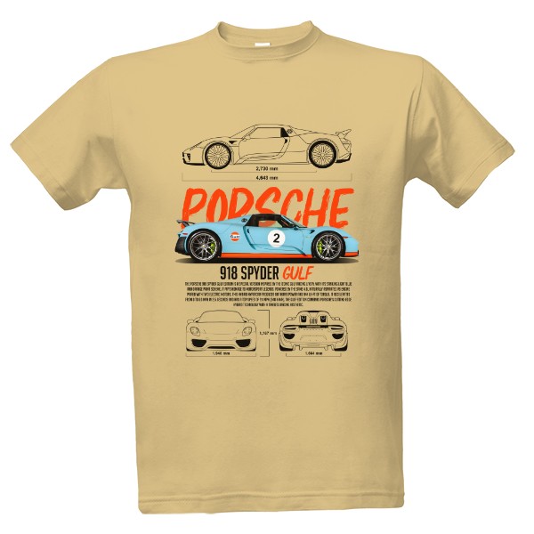 Tričko s potiskem Porsche 918 Spyder