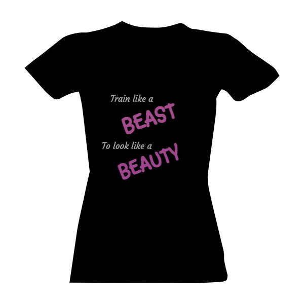 Tričko s potiskem Tričko Beast&Beauty černé