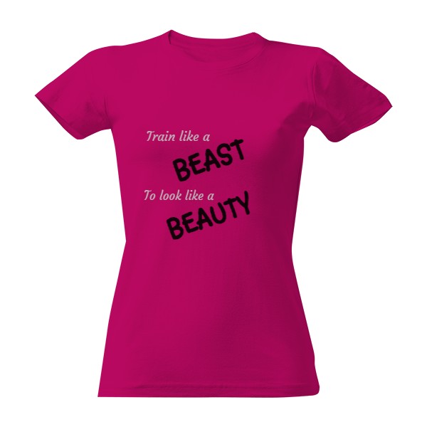 Tričko s potiskem Tričko Beast&Beauty fuchsia