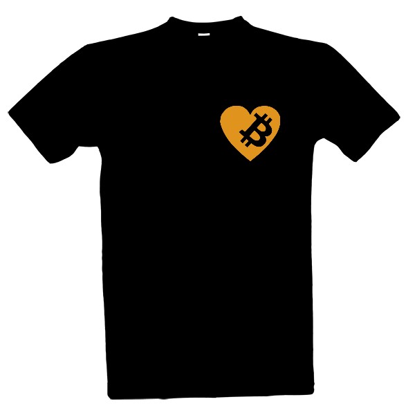 Tričko bitcoin srdce