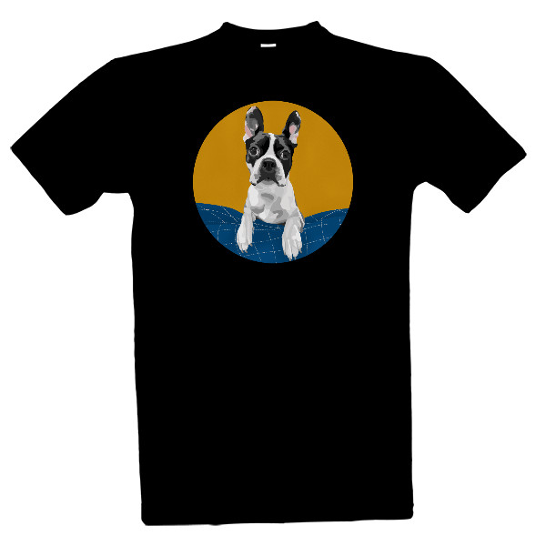 Tričko Boston Terrier pánské černé