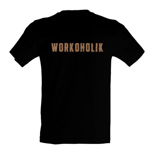 Tricko cierne workoholik