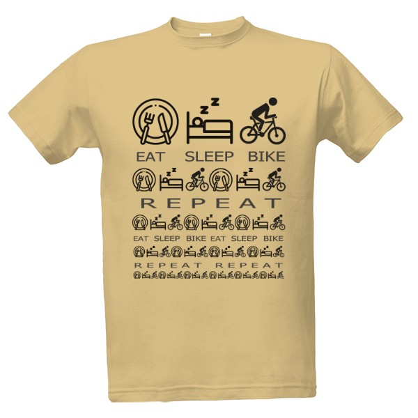 Tričko s potiskem Tričko EAT SLEEP BIKE REPEAT pánské