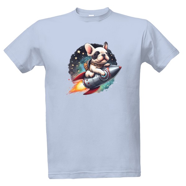 Francouzský buldoček v raketě