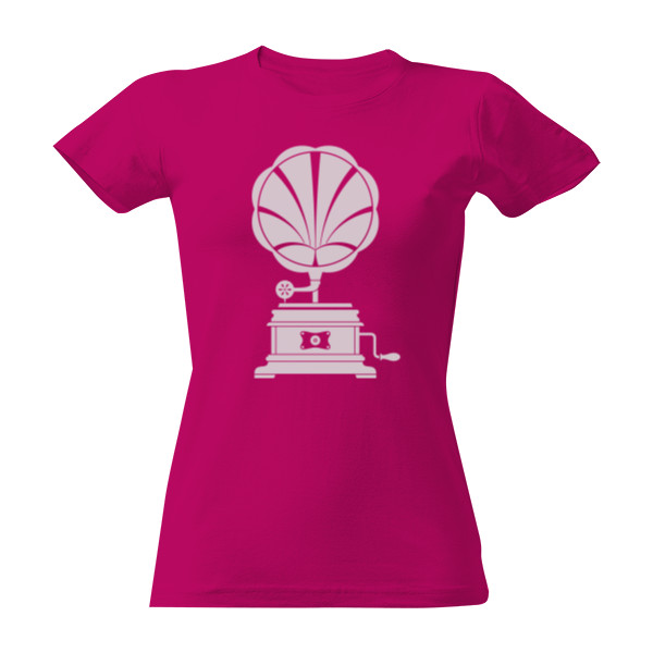 Tričko s potiskem Tričko gramofon retro dámské