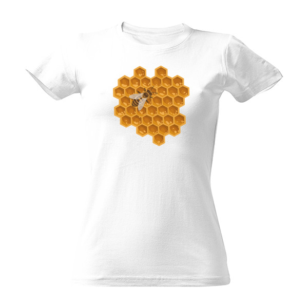 Tričko s potiskem Tričko Honeybee dámské bílé