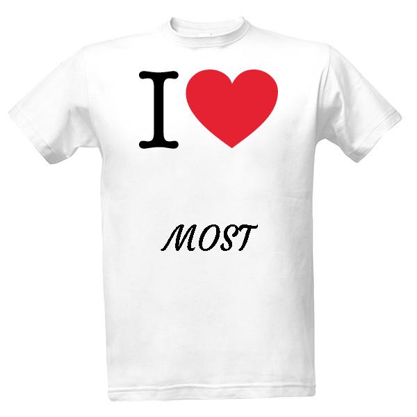 Tričko s potiskem Tričko i lOVE Most