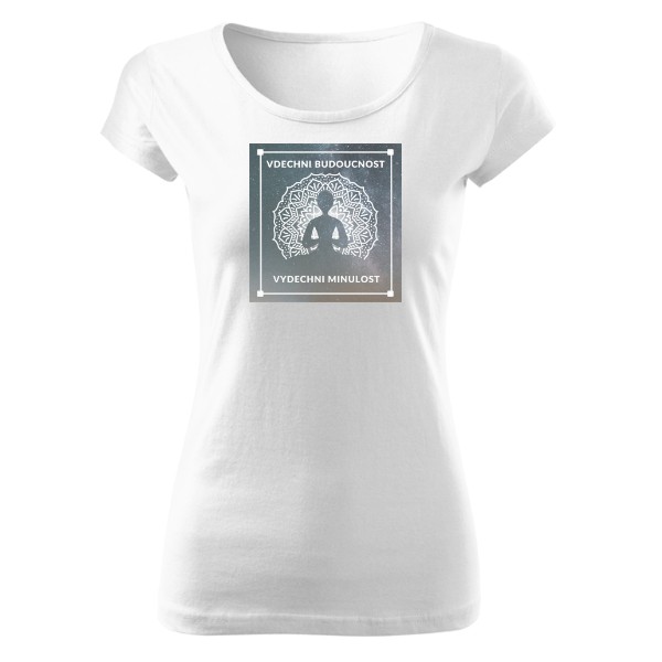 Tričko s potiskem Tričko Jóga - Minulost a budoucnost