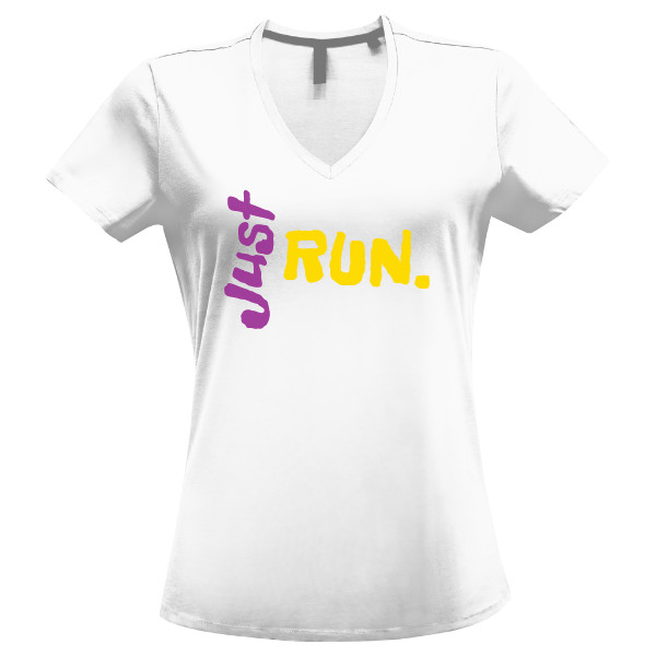Tričko Just Run bílé T-shirt