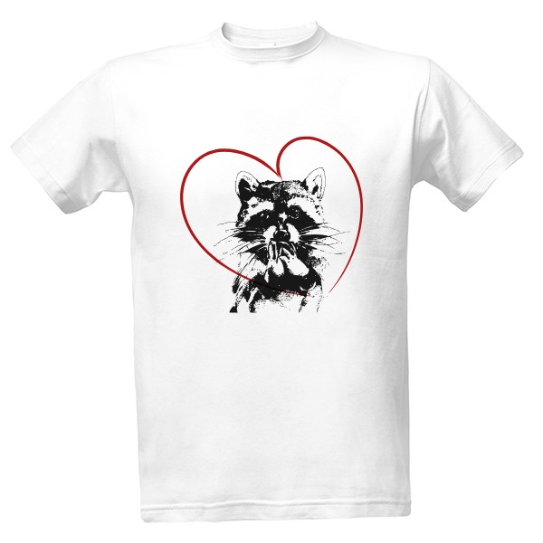 Tričko s potlačou  roztomilý mýval,miluji mývaly