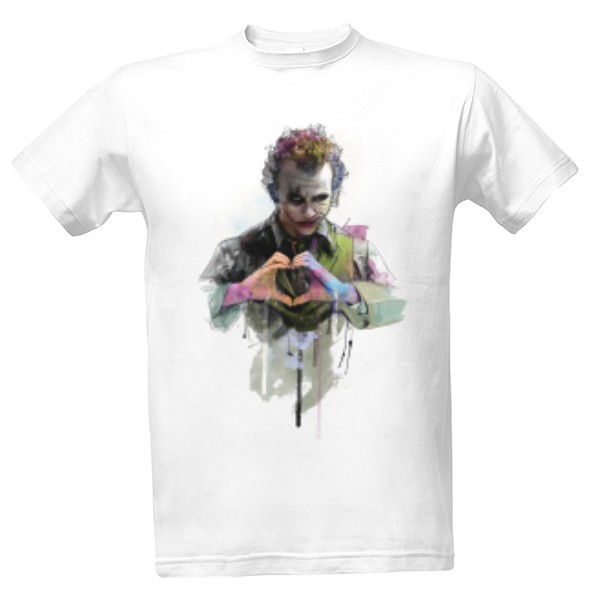 Tričko s potiskem Tričko pánské bílé Joker 