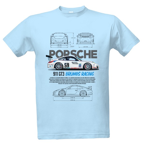 Tričko s potiskem Porsche 911 GT3