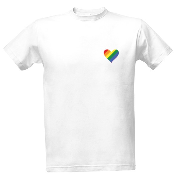 Tričko Pride Hearth - Bílé