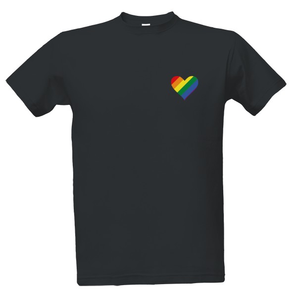 Tričko Pride Hearth - Tmavě šedé