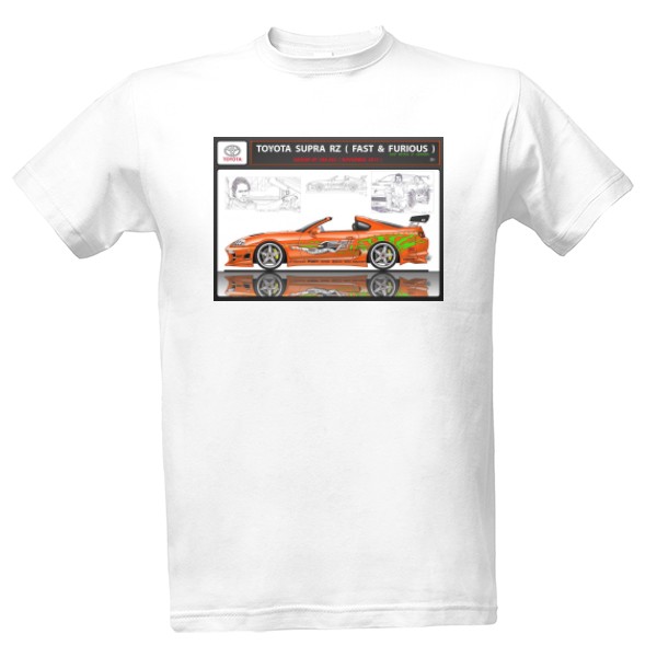 Tričko s potiskem Tričko Rychle a zběsile Supra