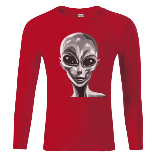 Odhalte neznámo: Tričko s hlavou mimozemšťana 