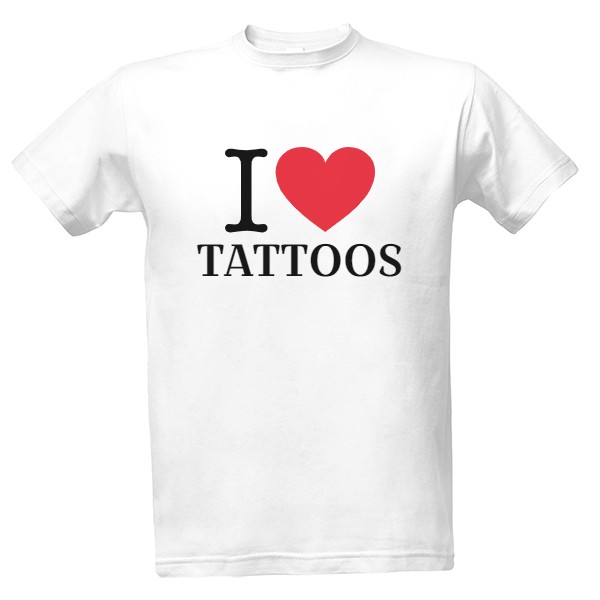 Tričko s potiskem Tričko s potiskem I LOVE TATTOOS