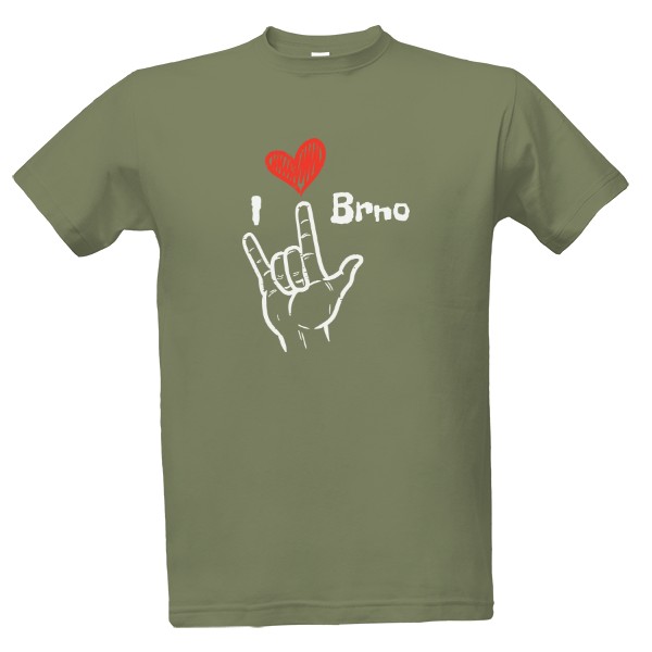 Tričko s potiskem I love Brno