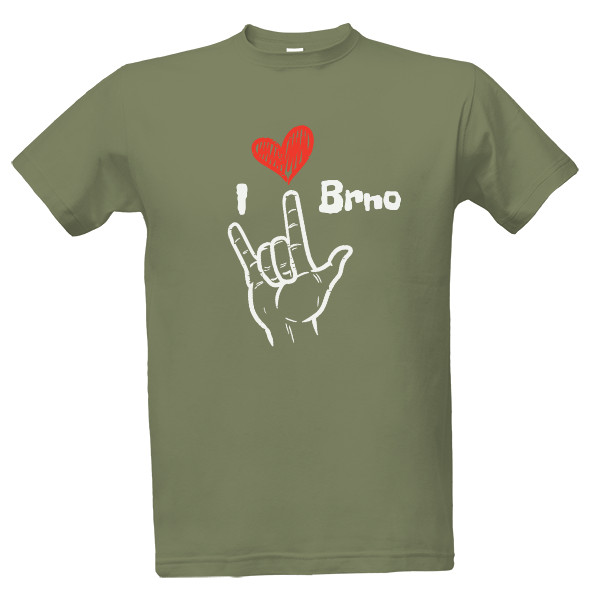 Tričko s potiskem I love Brno